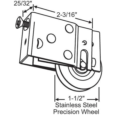 Strybuc Patio Door Roller Assembly 9-327spb